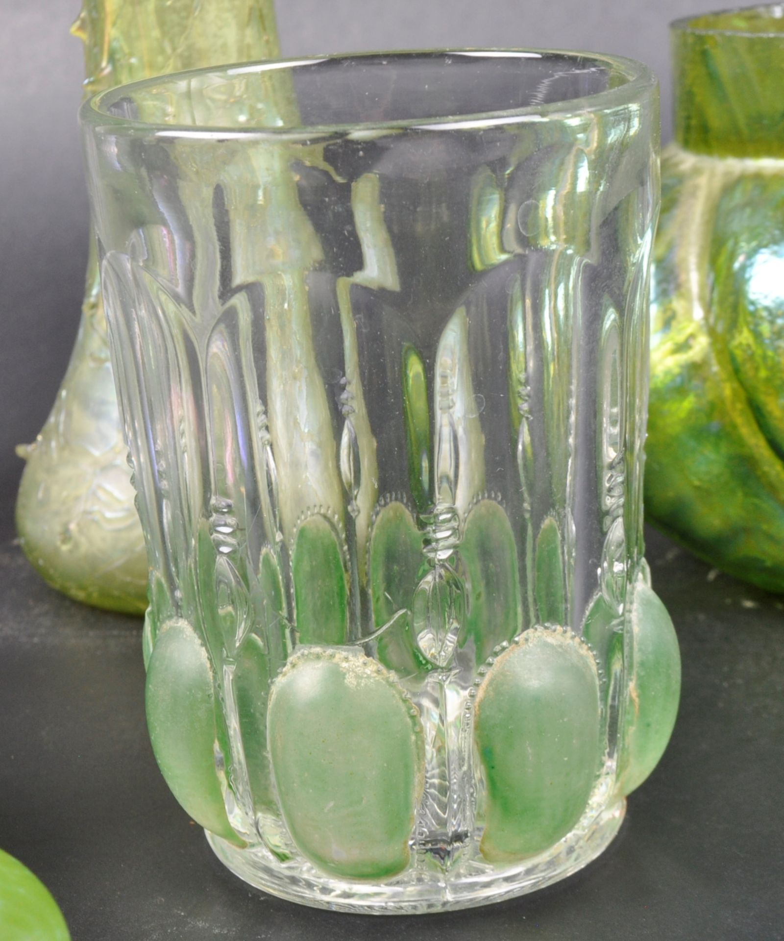 SELECTION OF ART NOUVEAU PEARLESCENT GLASS VASES - Image 6 of 13