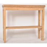 19TH CENTURY PINE TOPPED KITCHEN ISLAND / CONSOLE TABLE