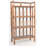 RETRO VINTAGE BAMBOO AND CANE OPEN BOOKCASE
