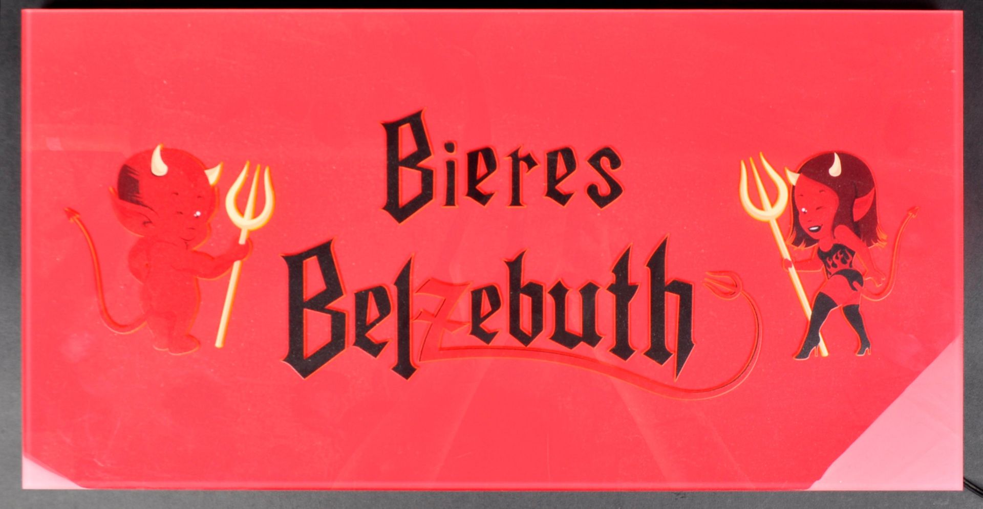 BIERES BELZEBUTH - CONTEMPORARY LIGHT UP PUB / BAR SIGN - Image 2 of 5