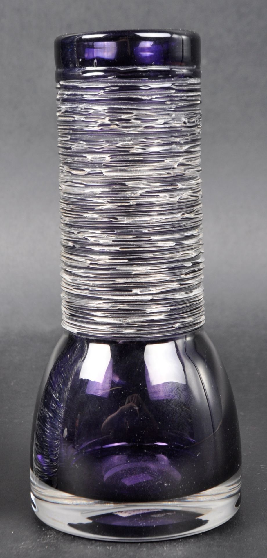 BENGT EDENFALK FOR SKRUF - A TRIO OF SPUN STUDIO ART GLASS VASES - Image 2 of 9