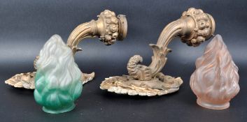 MATCHING PAIR OF 19TH CENTURY VICTORIAN GILT WALL LIGHTS