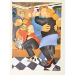 BERYL COOK (B.1926) - SHALL WE DANCE - SIGNED PRINT