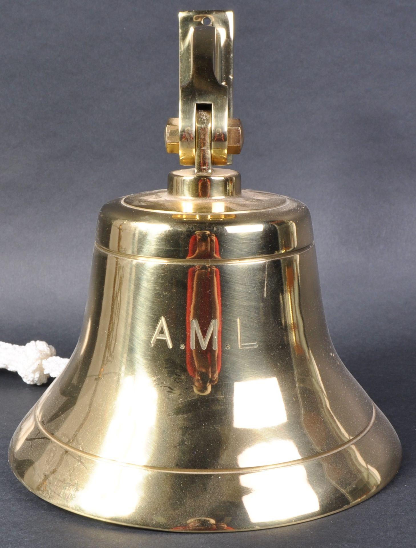20TH CENTURY SOLID BRASS NAUTICAL SHIPS BELL