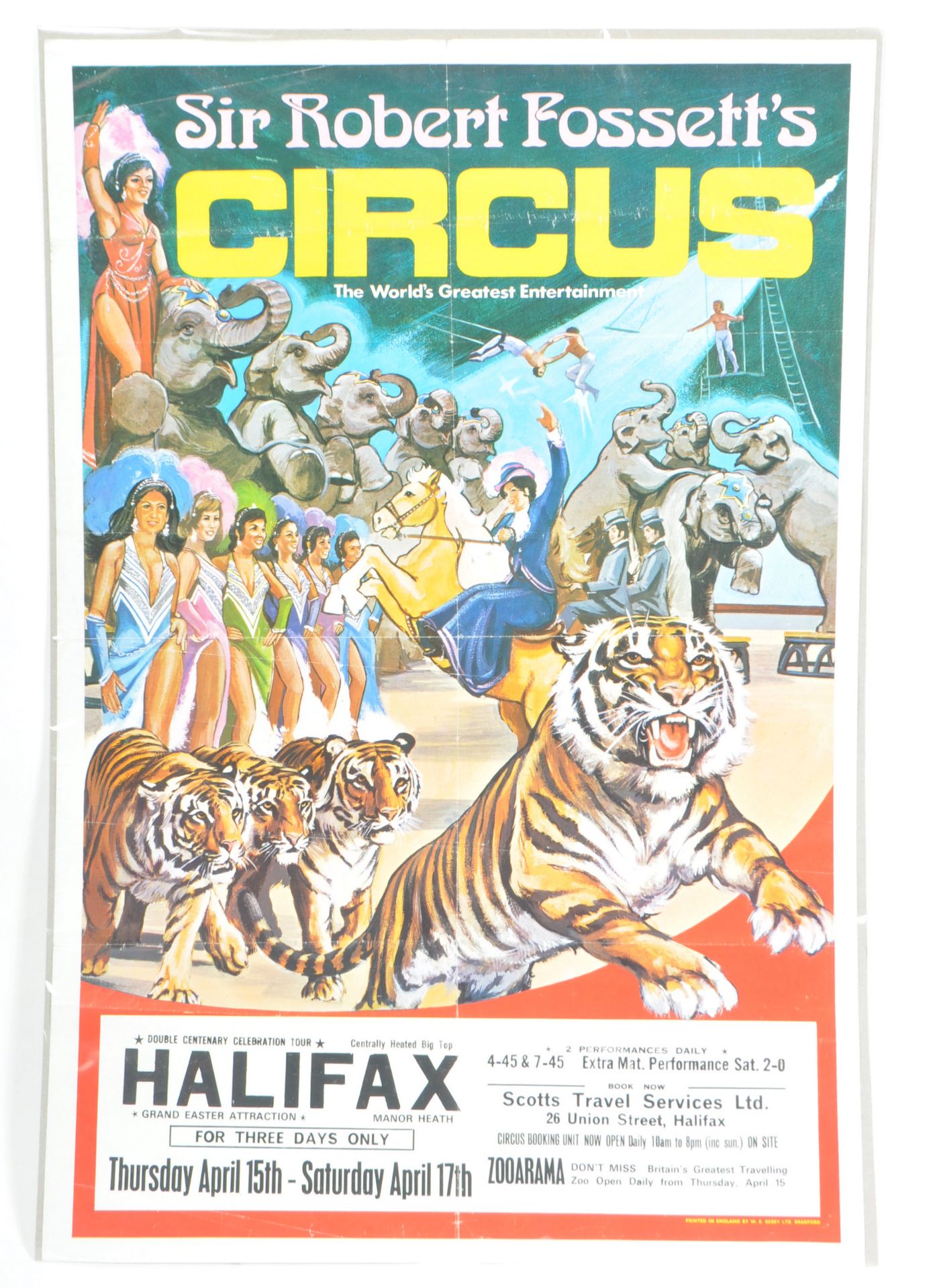 FOSSETT'S CIRCUS - VINTAGE ADVERTISING POSTER