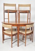 MCINTOSH & CO - MID CENTURY TEAK DINING TABLE AND SIX CHAIRS