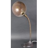 ART DECO BRASS AND IRON GOOSENECK DESK / TABLE LAMP