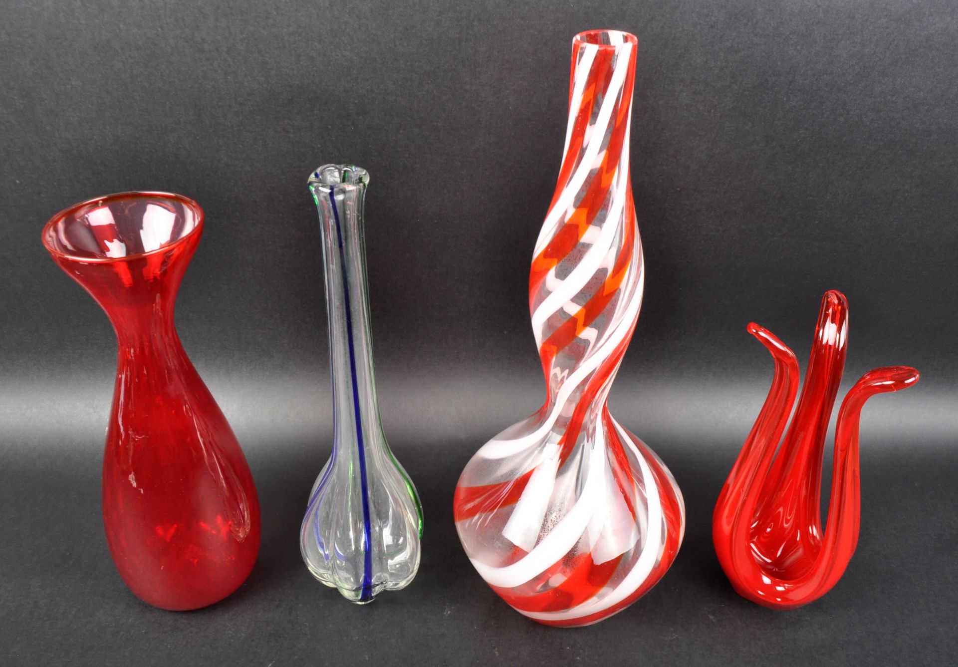 SELECTION OF FOUR MID CENTURY ITALIAN STUDIO ART GLASS VASE - Image 2 of 14