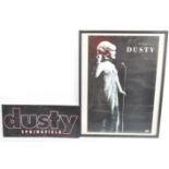 DUSTY SPRINGFIELD - FRAMED POSTER AND ADVERTISING BOARD