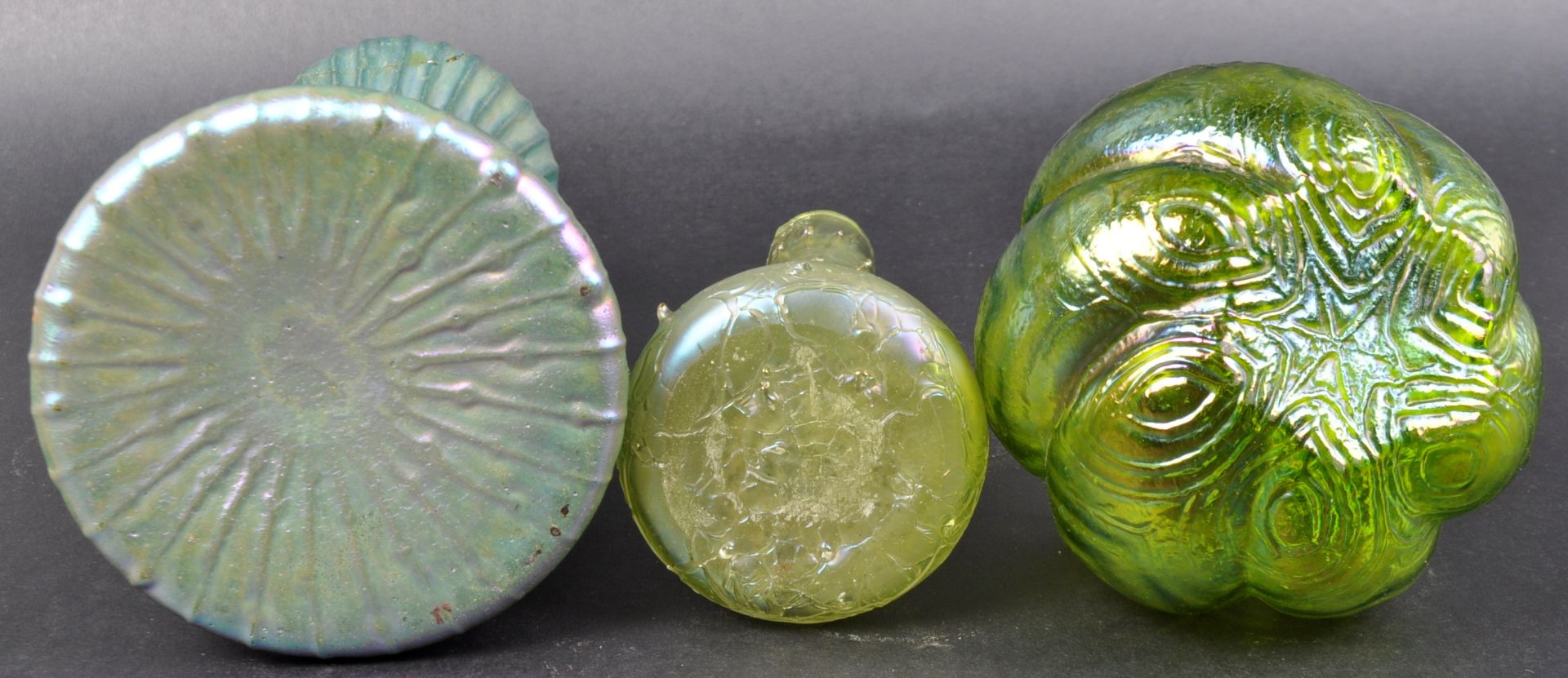 SELECTION OF ART NOUVEAU PEARLESCENT GLASS VASES - Image 12 of 13