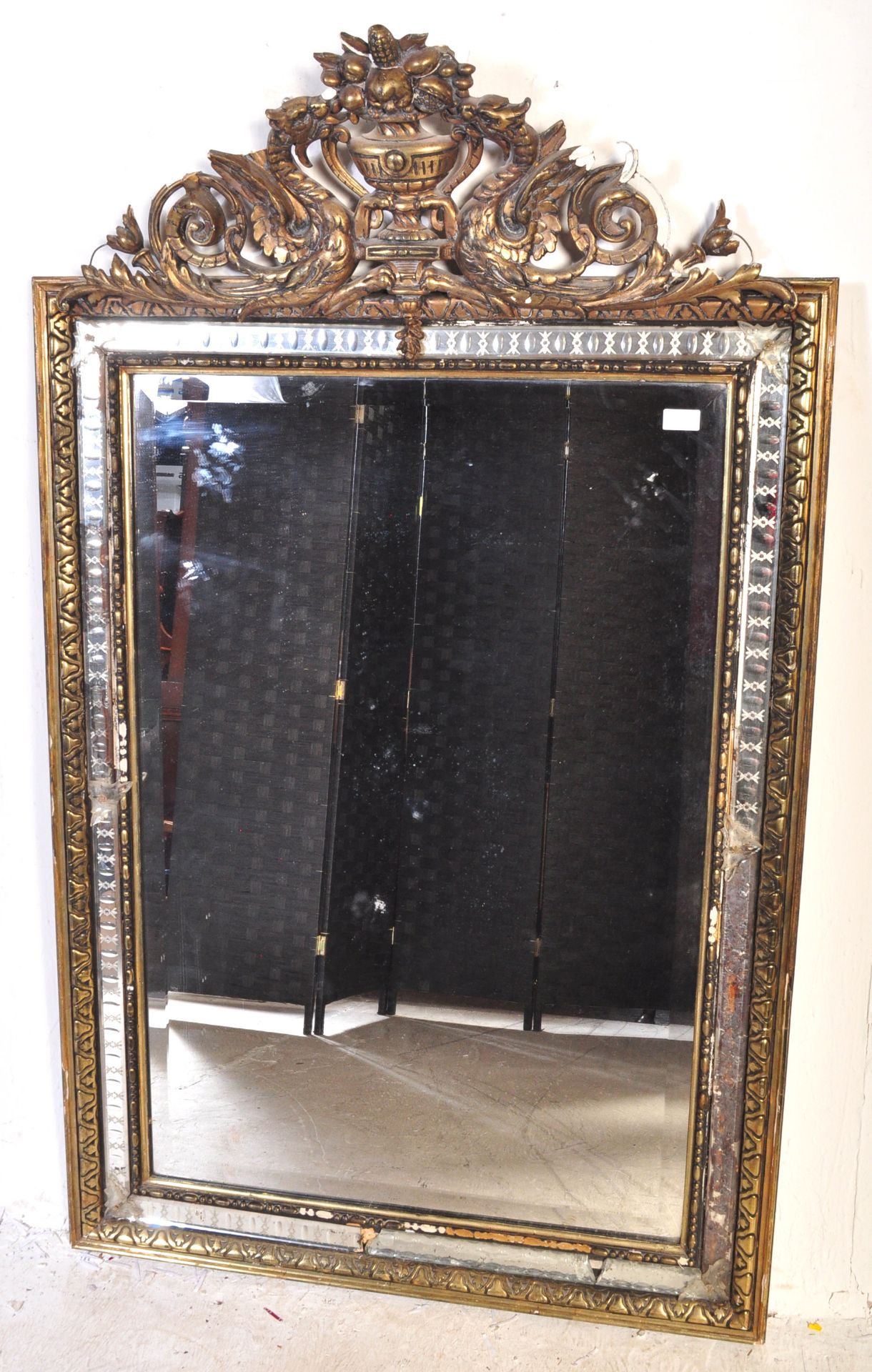 LARGE VINTAGE 20TH CENTURY VENETIAN STYLE MIRROR - Image 2 of 6