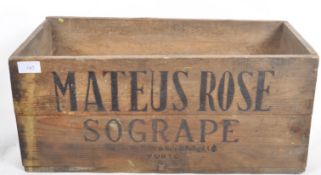 MATEUS ROSE - SOGRAPE - VINTAGE WINE SHIPPING CRATE