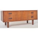 RETRO MID CENTURY TEAK TWIN DRAWER CHEST / MEDIA UNIT