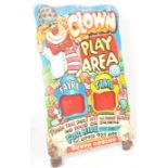 VINTAGE 20TH CENTURY FAIRGROUND CLOWN PLAY AREA SIGN