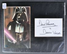STAR WARS - DAVE PROWSE (1935-2020) - AUTOGRAPH DISPLAY