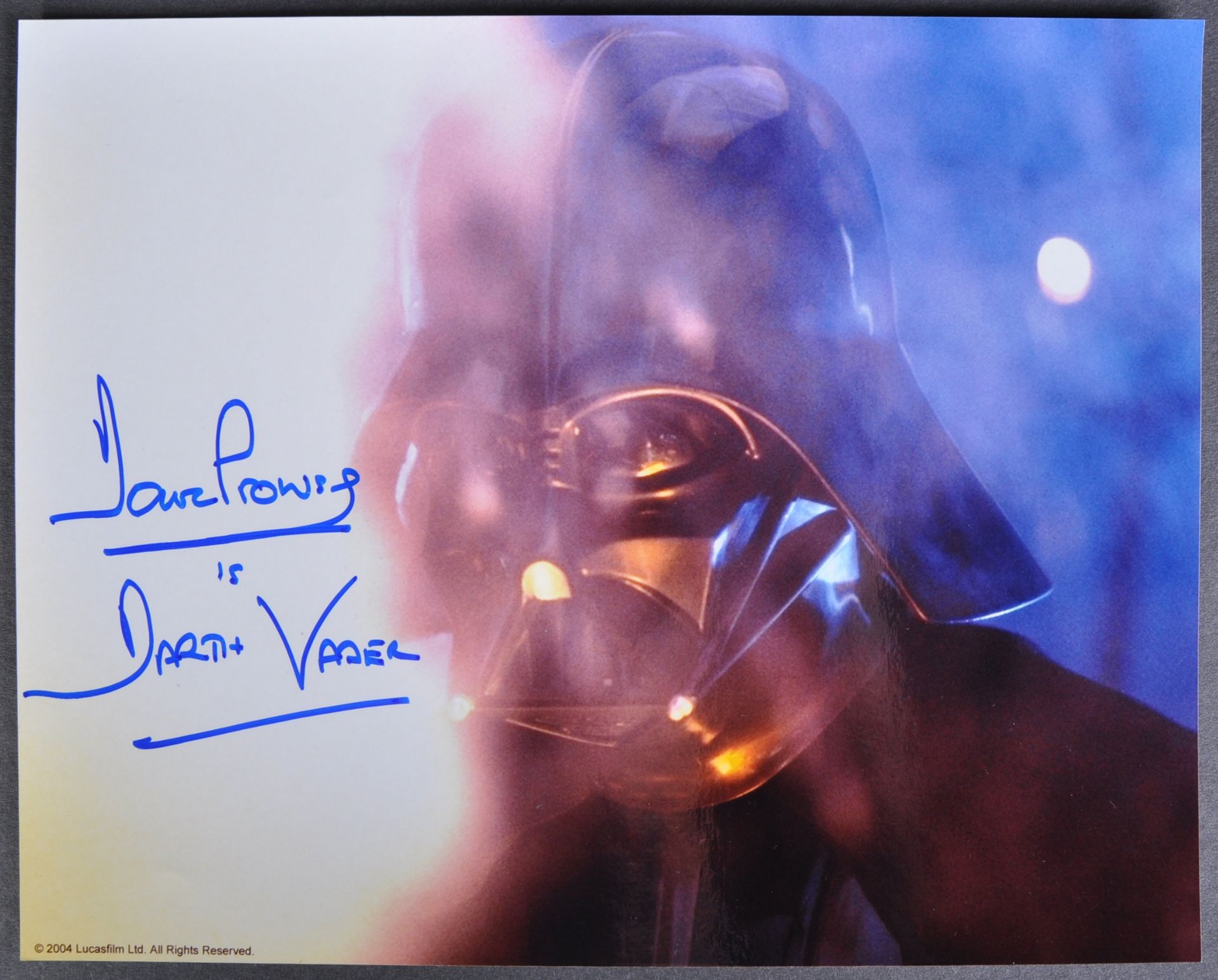 STAR WARS - DAVE PROWSE (1935-2020) - AUTOGRAPHED 8X10"