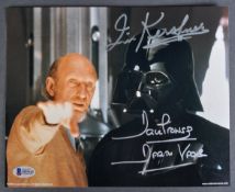 STAR WARS - IRVIN KERSHNER & DAVE PROWSE SIGNED 8X10" - BECKETT