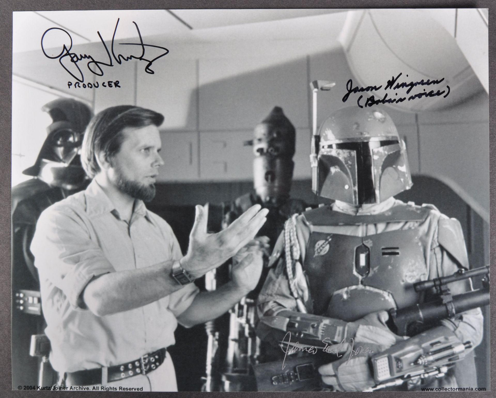 STAR WARS - THE EMPIRE STRIKES BACK - KURTZ, WINGREEN & JONES SIGNED 8X10" PHOTO