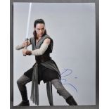 STAR WARS - DAISY RIDLEY - AUTOGRAPHED 8X10" - AFTAL