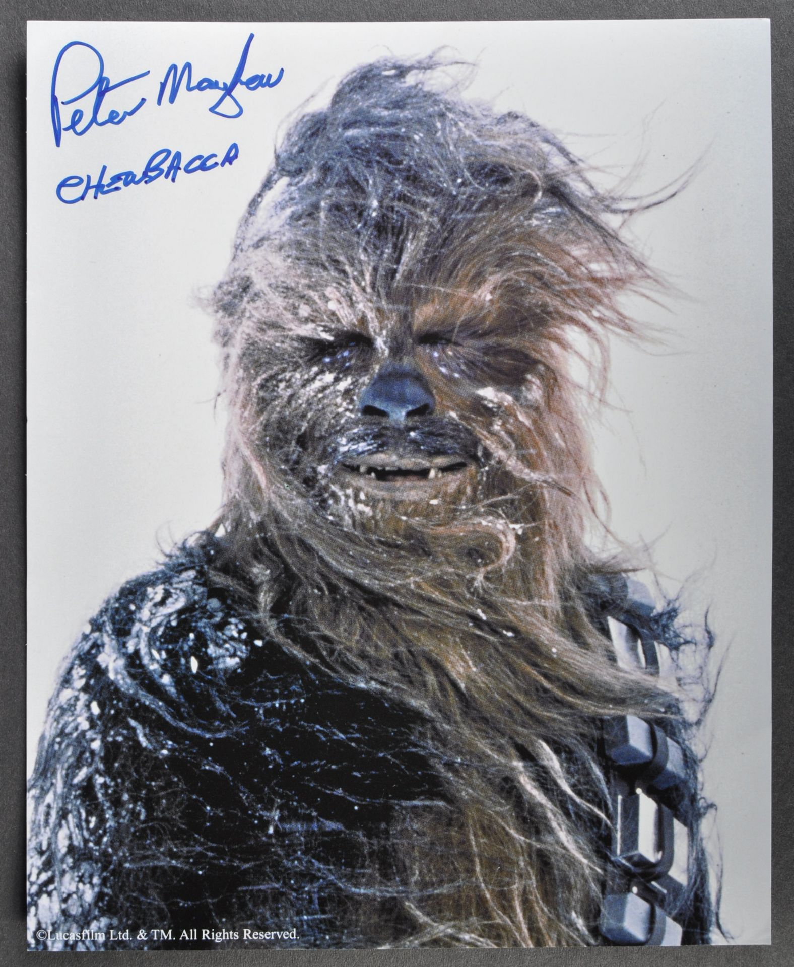 STAR WARS - PETER MAYHEW (1944-2019) - AUTOGRAPHED 8X10" - AFTAL