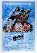 STAR WARS - SCARCE FULL CAST AUTOGRAPHED POSTER - ACOA