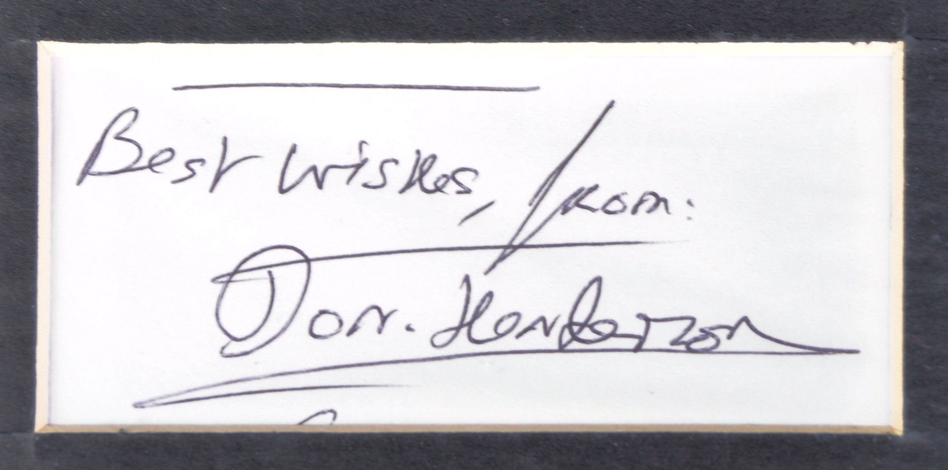 STAR WARS - DON HENDERSON (1931-1997) - SCARCE AUTOGRAPH - Bild 2 aus 2