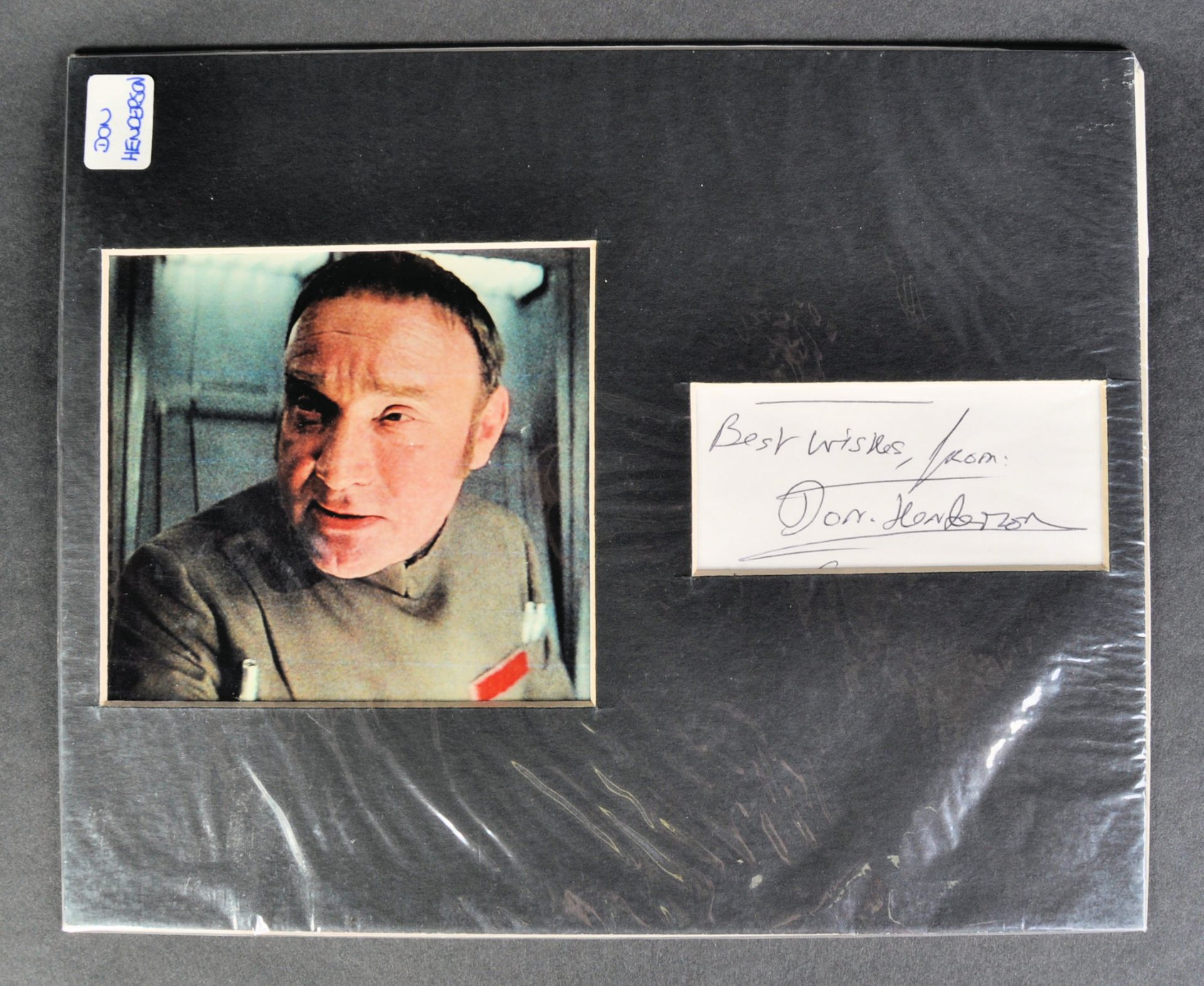 STAR WARS - DON HENDERSON (1931-1997) - SCARCE AUTOGRAPH