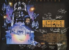 STAR WARS - EMPIRE STRIKES BACK - QUAD POSTER SIGNED X17