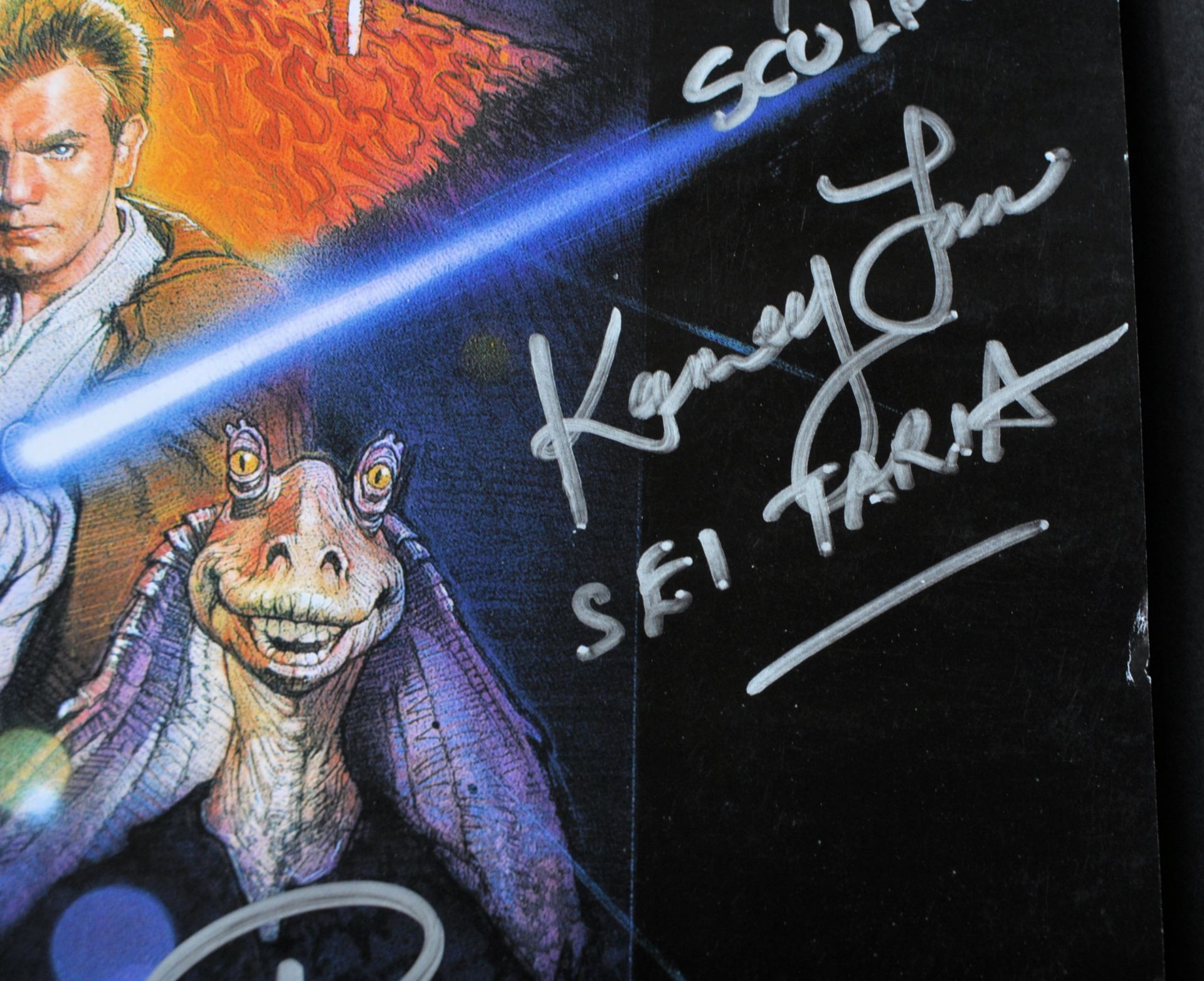 STAR WARS; THE PHANTOM MENACE (1999) - CAST SIGNED POSTER - Image 5 of 9