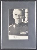 STAR WARS - PETER CUSHING (1913-1994) - AUTOGRAPHED STAR WARS PHOTO