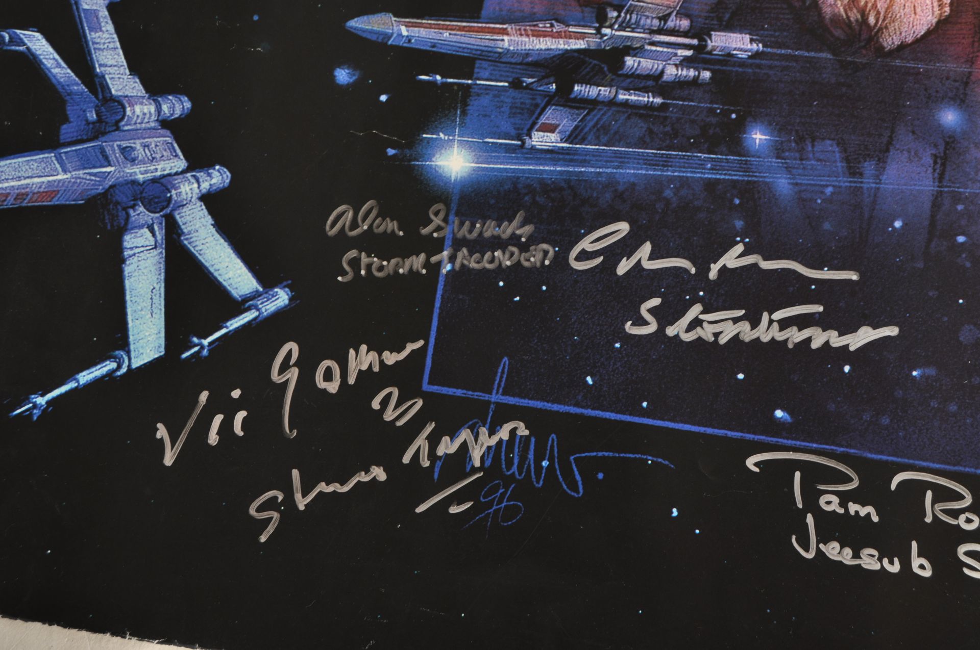 STAR WARS - NEW HOPE (1997 RERELEASE) - POSTER SIGNED X19 CAST - Bild 6 aus 9