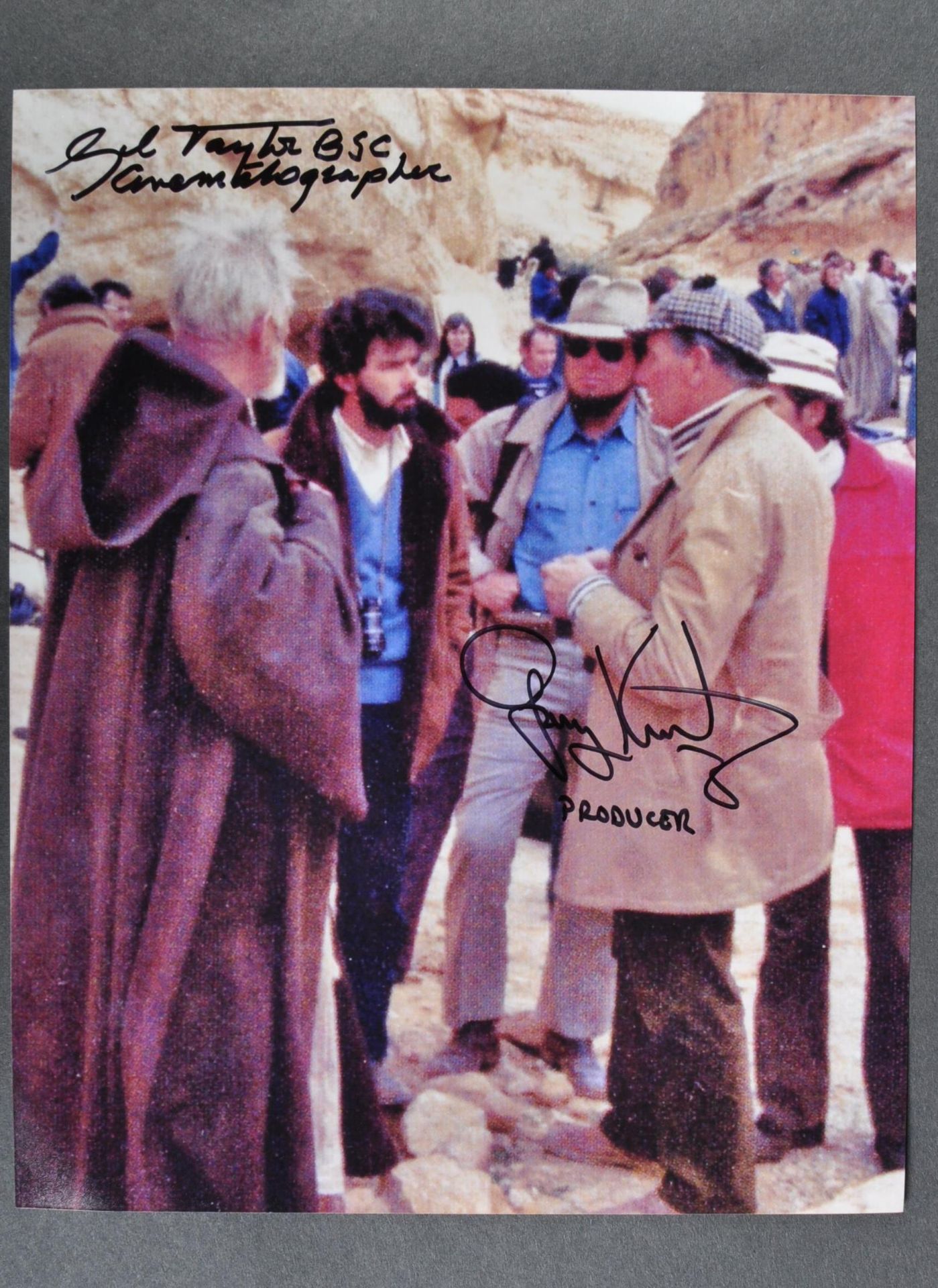 STAR WARS - A NEW HOPE - GARY KURTZ & GIL TAYLOR DUAL SIGNED 8X10"