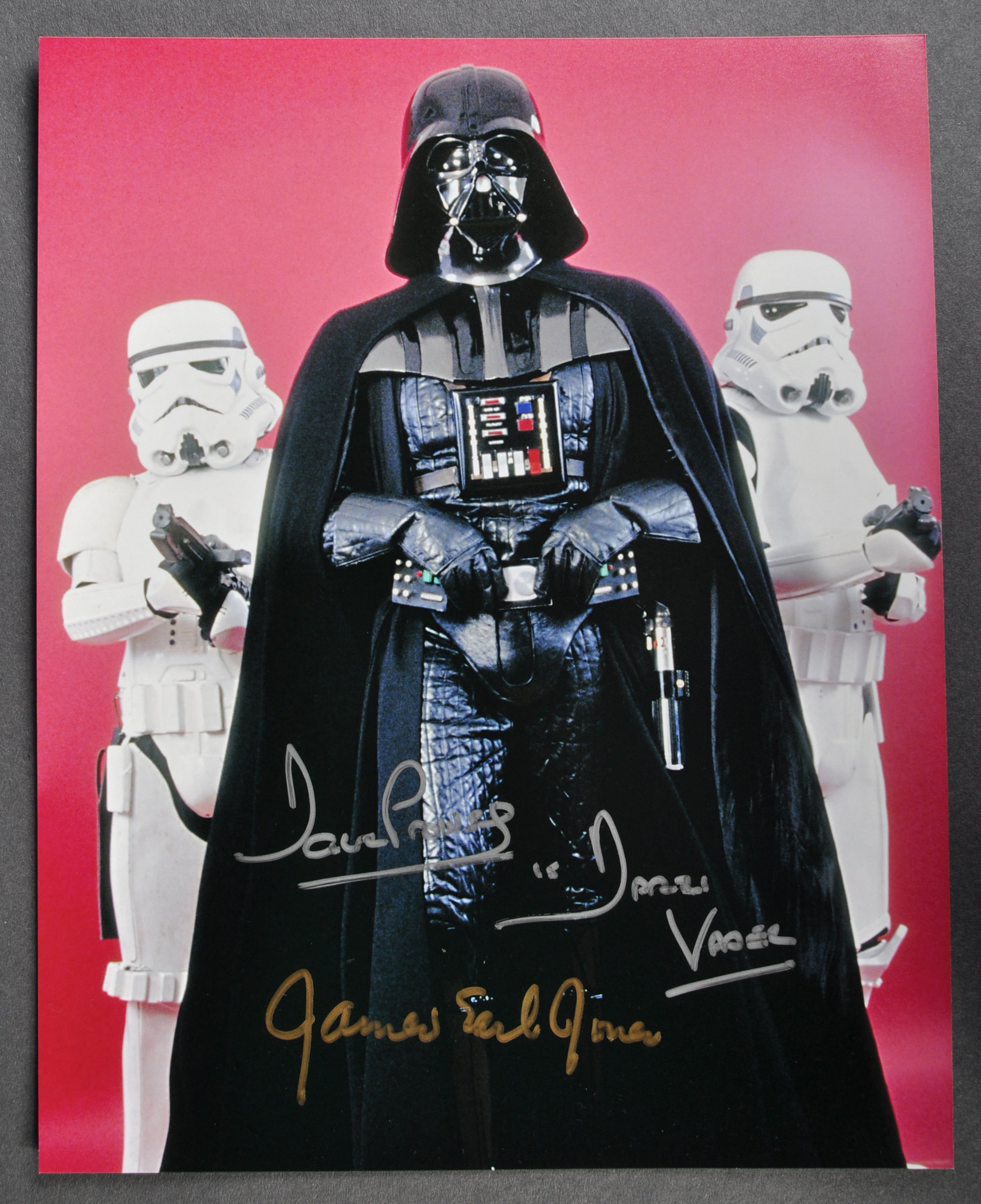 STAR WARS - DARTH VADER - PROWSE & EARL JONES SIGNED 8X10" - ACOA