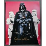 STAR WARS - DARTH VADER - PROWSE & EARL JONES SIGNED 8X10" - ACOA