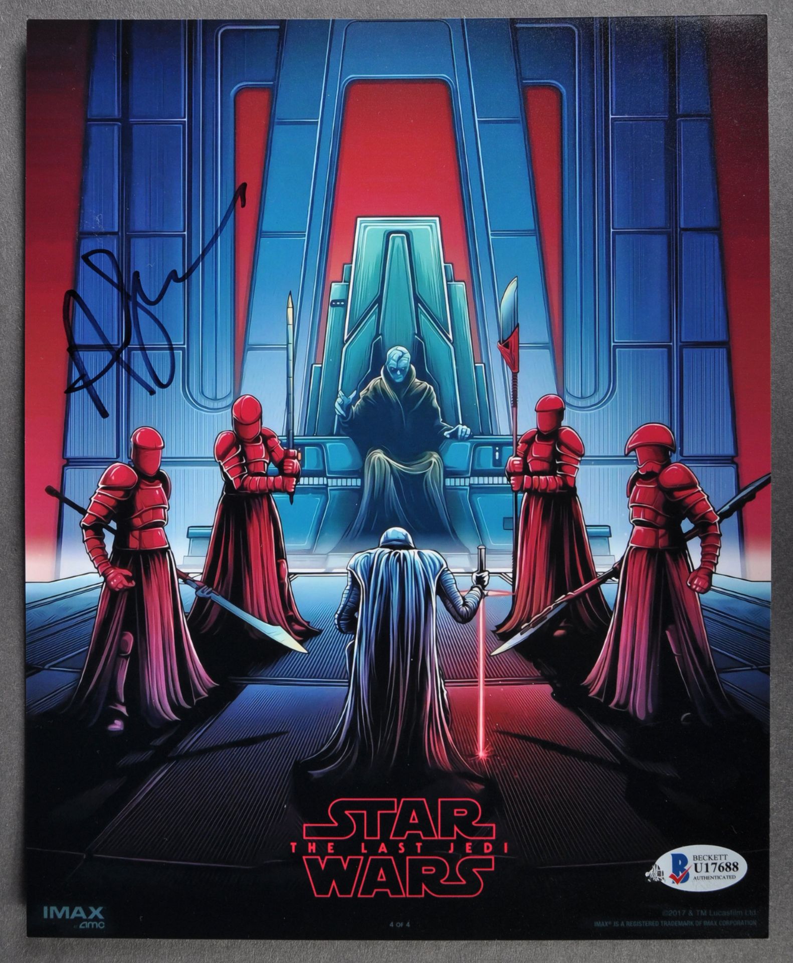 STAR WARS - ANDY SERKIS (SNOKE) - 8X10" AUTOGRAPHED - BECKETT