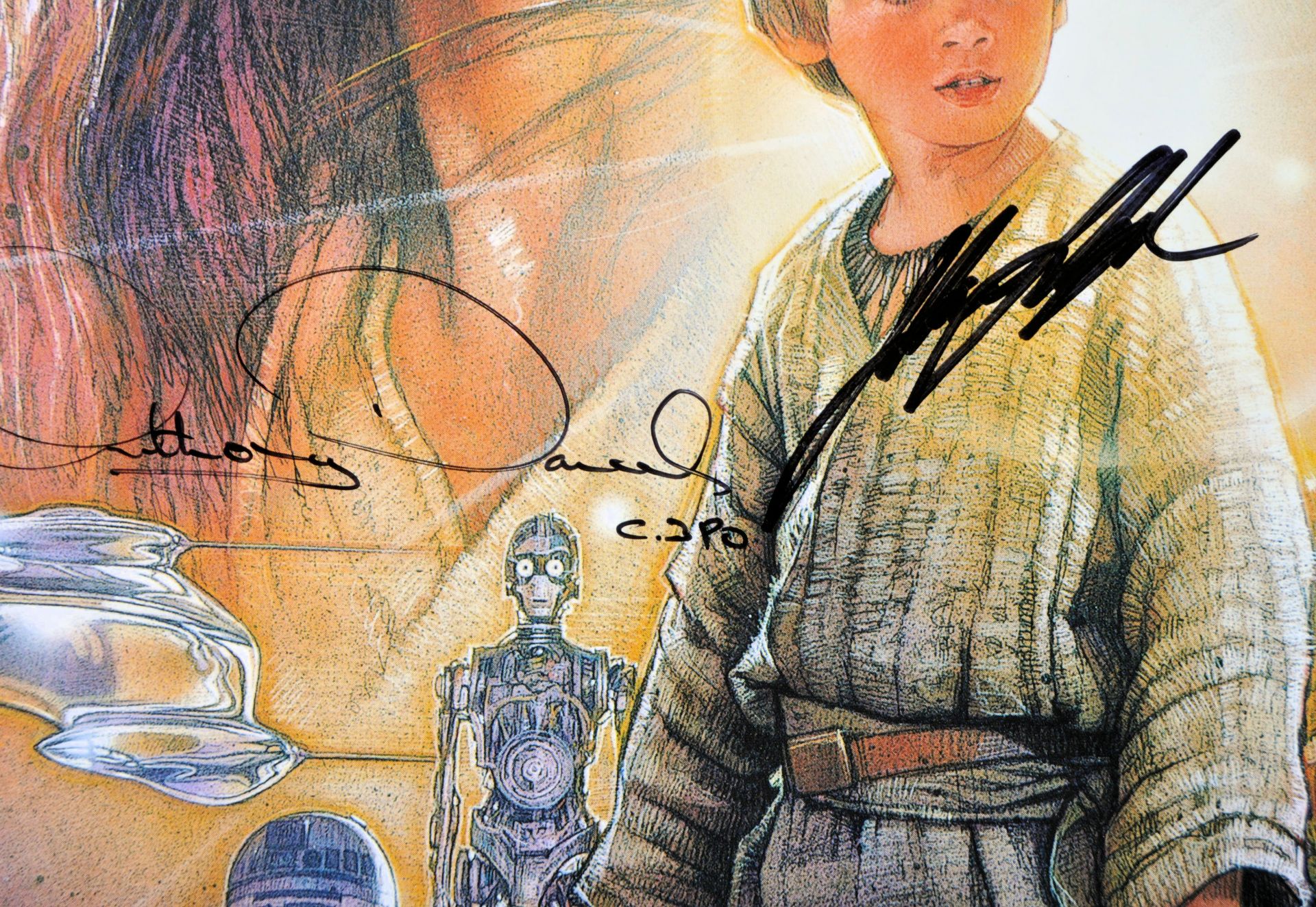 STAR WARS; THE PHANTOM MENACE (1999) - CAST SIGNED POSTER - Image 8 of 9