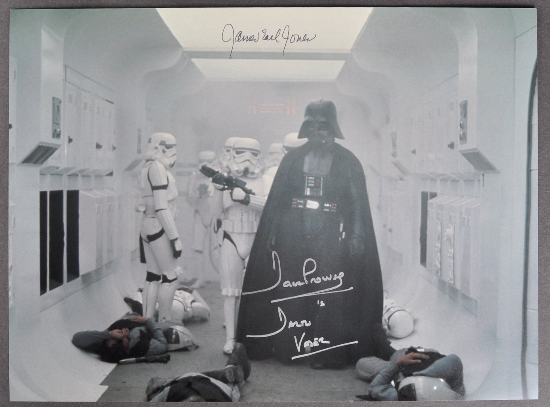 STAR WARS - DARTH VADER - PROWSE & EARL JONES SIGNED 16X12" - AFTAL