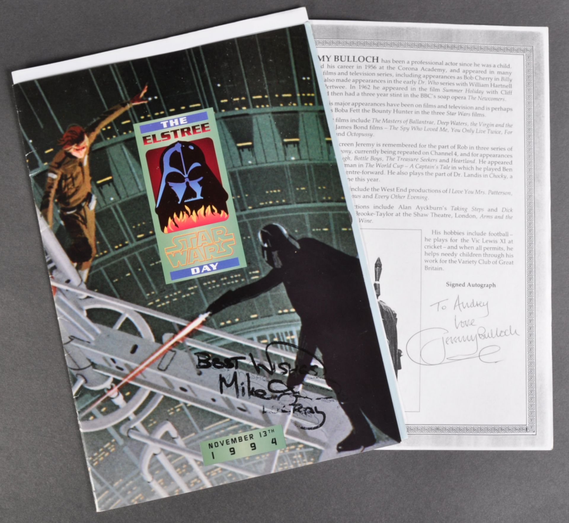 STAR WARS - ELSTREE DAY 1994 - MULTI-SIGNED PROGRAMME