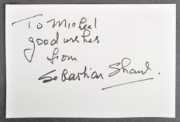 STAR WARS - SEBASTIAN SHAW (1905-1994) - AUTOGRAPHED CARD - ACOA