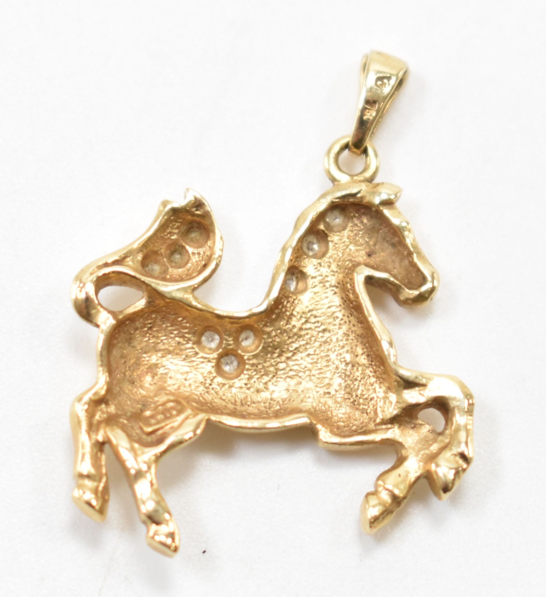 VINTAGE GOLD & DIAMOND HORSE PENDANT - Bild 3 aus 6