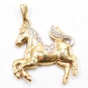 VINTAGE GOLD & DIAMOND HORSE PENDANT