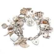 VINTAGE HALLMARKED 925 SILVER CHARM BRACELET