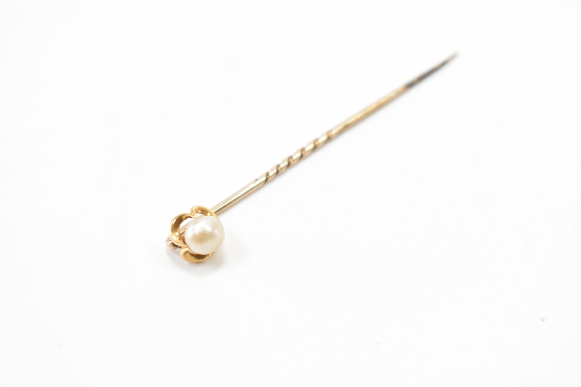 ANTIQUE GOLD & PEARL STICK PIN IN BOX - Image 5 of 8