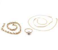 GROUP OF 9CT GOLD JEWELLERY PIECES