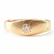 VINTAGE GOLD & DIAMOND SINGLE STONE RING