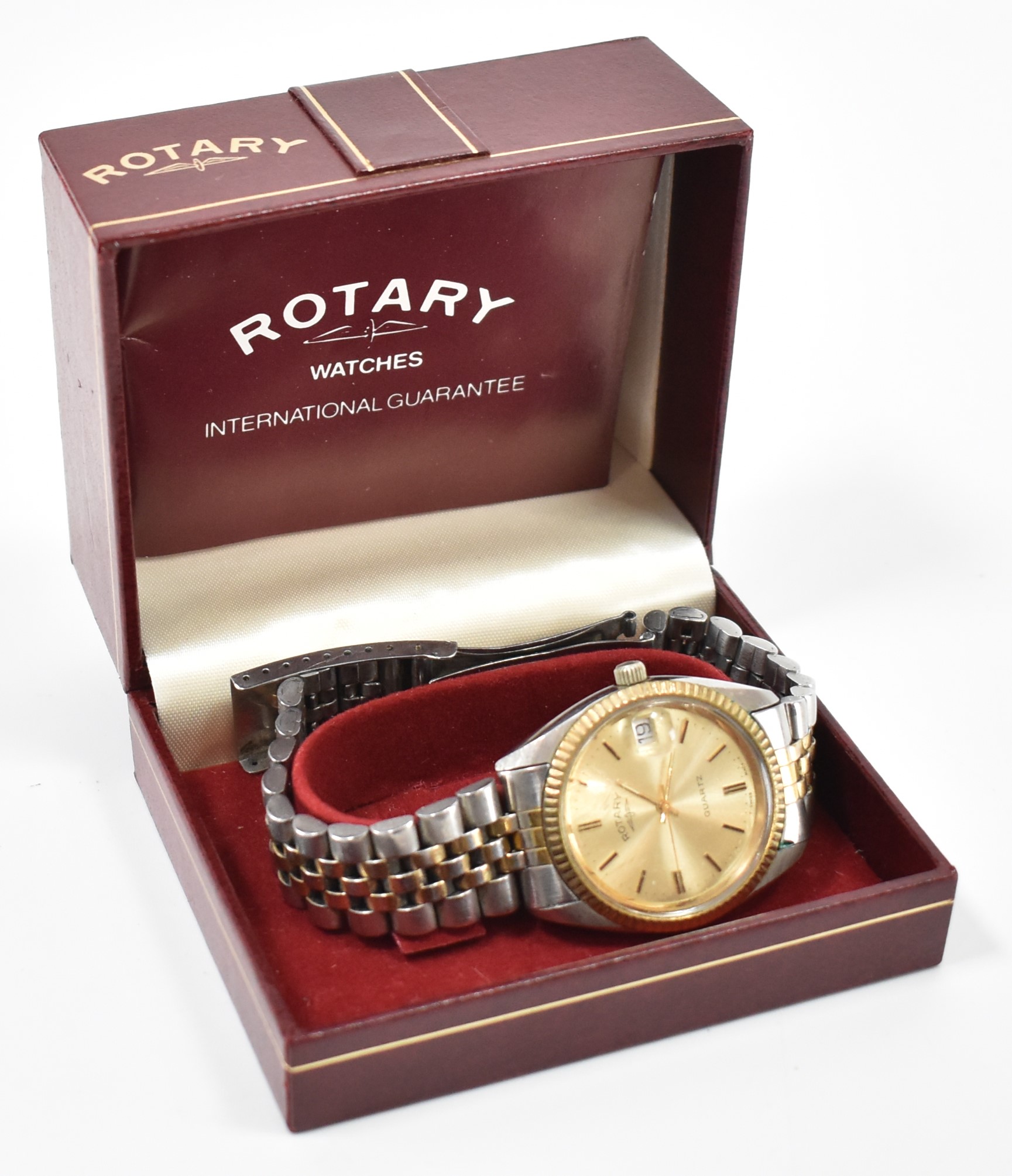 VINTAGE ROTARY QUARTZ WRIST WATCH IN CASE - Image 5 of 5