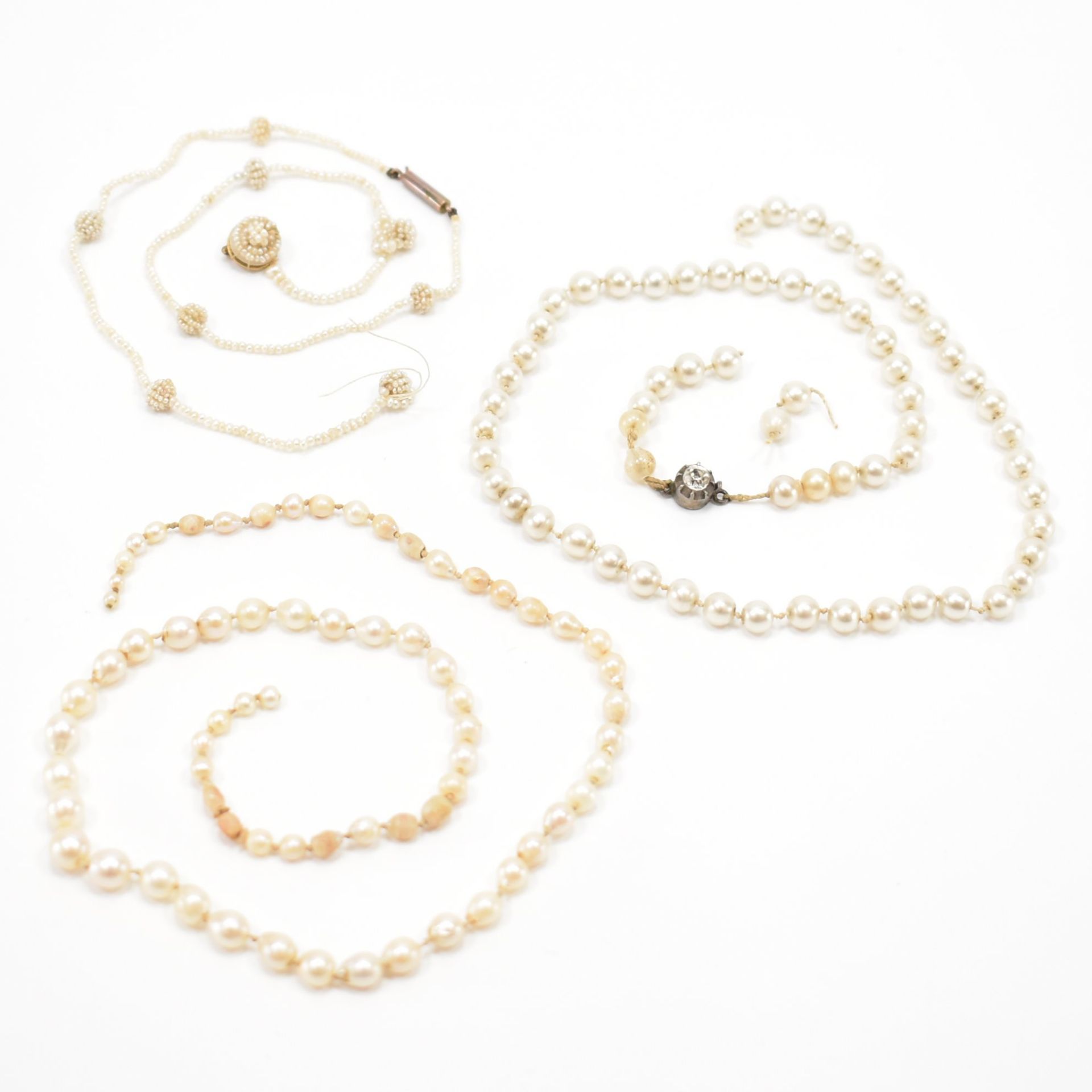 GROUP OF VICTORIAN PEARL NECKLACE FRAGMENTS - Image 5 of 5