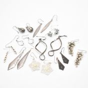 COLLECTION OF 925 SILVER DROP EARRINGS