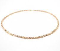 VINTAGE 9CT GOLD BYZANTINE CHAIN NECKLACE