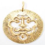 FRENCH MAUBOUSSIN GOD SUN GOD PENDANT